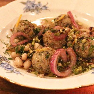 Irwin's popup - swordfish meatballs