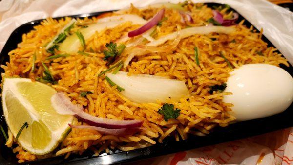 Shrimp biryani