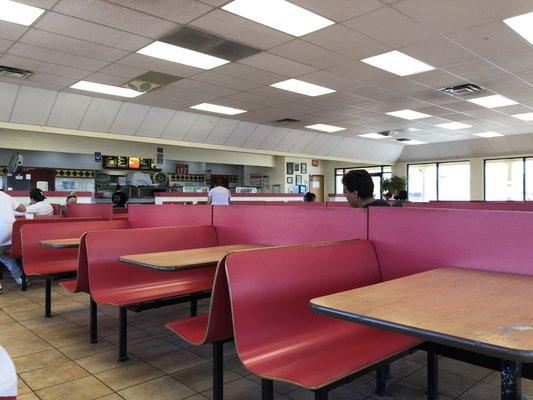 View of the dining area.