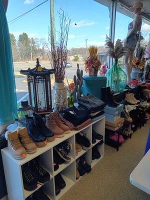 We have a good selection of shoes, HomeGoods, clothing and much more!