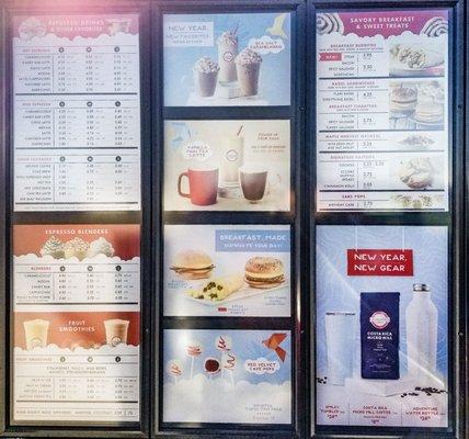 Drive-thru Menu.