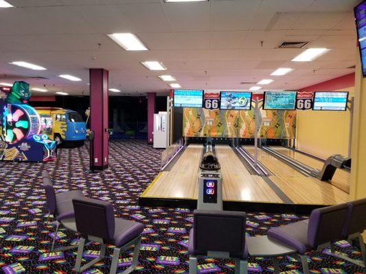 Two floors of bowling.