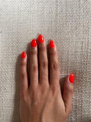 Hard gel manicure