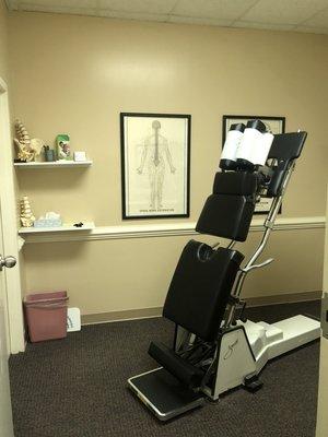 The main office adjusting suite is open, but we also utilize two private rooms to review x-rays and adjust patients.