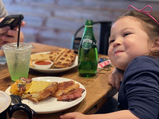 Again she wanted to model with the food