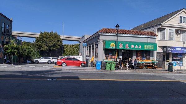 Front of the store across the Walgreens on Silver and Felton