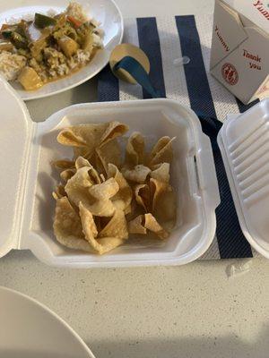 6 Piece Cream Cheese Wontons