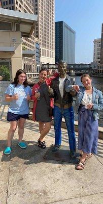 Hayyyyyy! A day in Milwaukee requires a trip to see the Bronze Fonz!