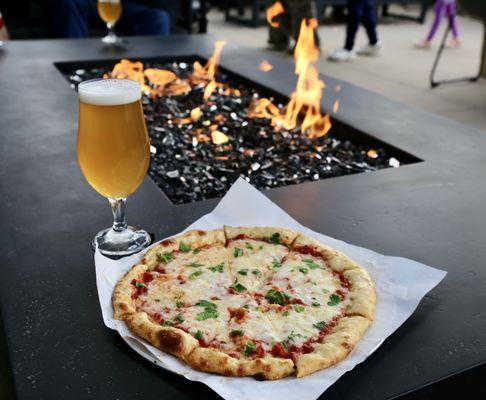 Our gourmet thin crust pizzas are best served with an ice cold pint, fireside!