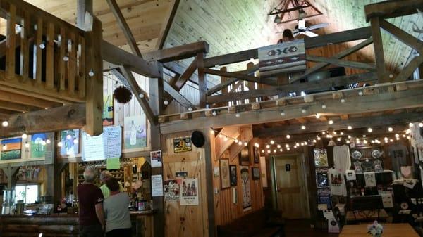 Tasting bar and upstairs loft