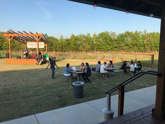 Grooves on the Green series with live music outdoors.