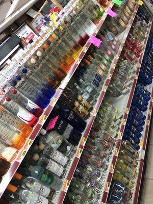 Large vodka selection