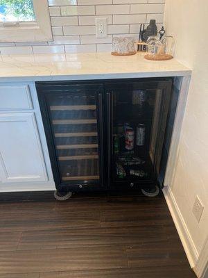 Dual temp wine/beverage fridge