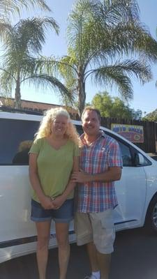 Such a great couple. They are in front of a new Van they went out and bought for a customer who was seeking something they didn't have. :)