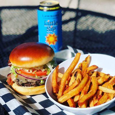 Burgers and local beers