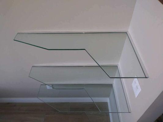 Glass closet shelves