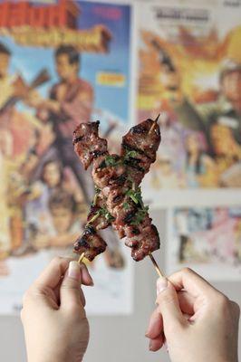 Pork skewers