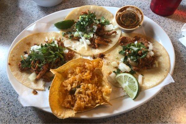 Chorizo & Chicken Street Tacos