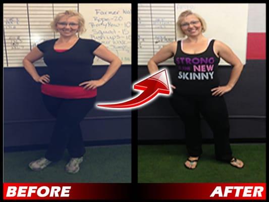 Monika Dropped 20lbs in our 6 week weight loss program. In 12 weeks she dropped a total of 38lbs.