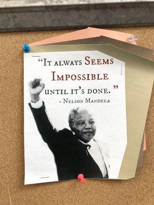 Inspiration from Nelson Mandela