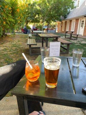 Happy hour in the garden patio.