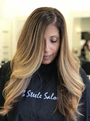 Balayage and highlights