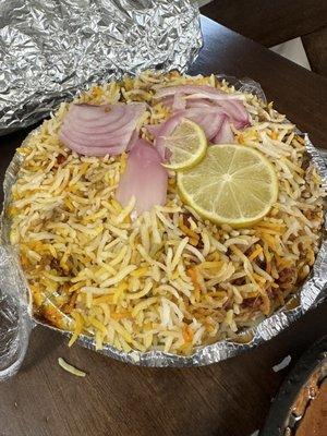 Andhra Style Chicken Fry Biryani