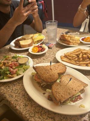 B.l.a.s.t, side of fries & salad, veggie omelette