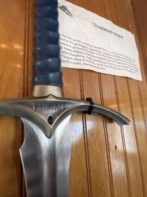 Cool things on the ship on display - like this LOTR sword