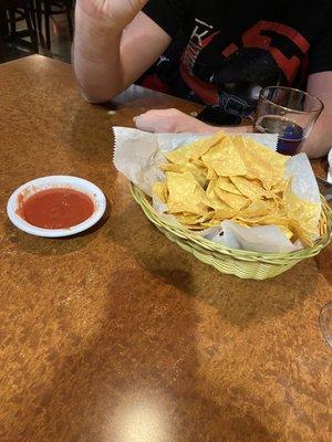 Bottomless tortilla chips and salsa