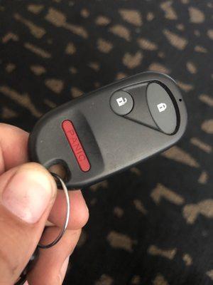 Key remote to unlock and lock my car doors.