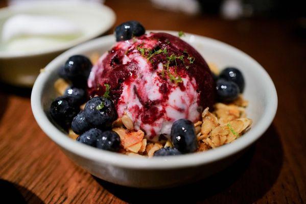 Blueberry sorbet