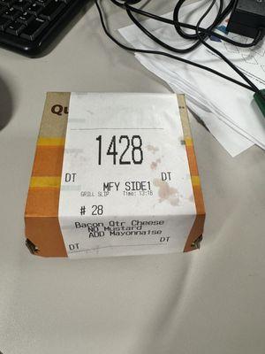 Boxed Bacon Quarter Pounder with Cheese