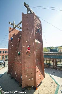 The climbing tower at our Boone location.