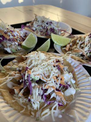 Chicken, Al Pastor, Carne Asada, and Cauliflower Taca Tacos!