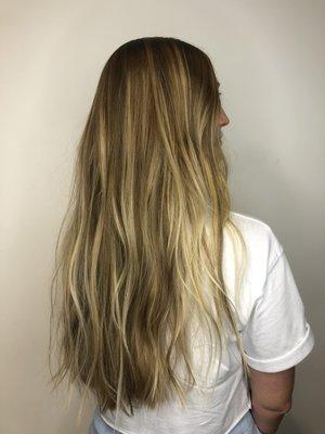 Balayage and toned.