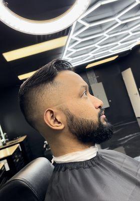 Skin fade + Beard Trim