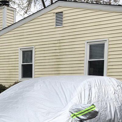 Shade side of the house before washing.