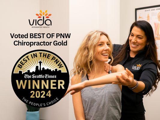 Voted Best of PNW Gold Chiropractors for 2024!