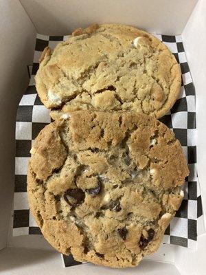 White Chocolate Macadamia Cookie and S'mores Cookie