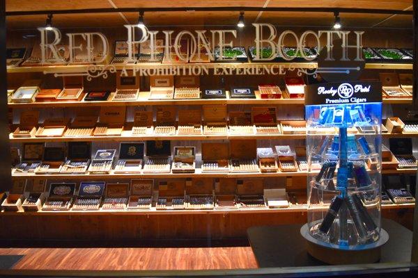 Humidor with over 100 cigars.  High quality fresh air & filtration make for an enjoyable experience for all except the very most sensitive.