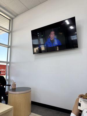 TV in lobby