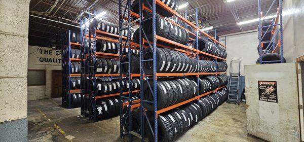 Tire inventory in back