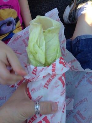 No wich wrapped in lettuce