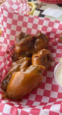 Honey Gold Chicken Wings with 1 Flavor and 1 Dipping Sauce.