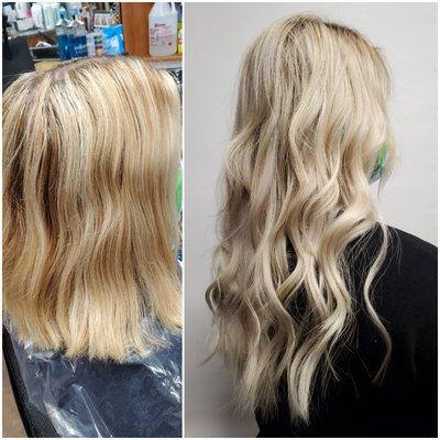 Full highlight and tape-in extensions