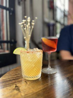 Boulevardier & Spicy Maple Margarita