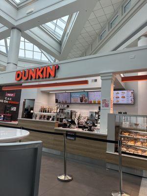 Sit down lobby at Dunkin's Columbia Airport.