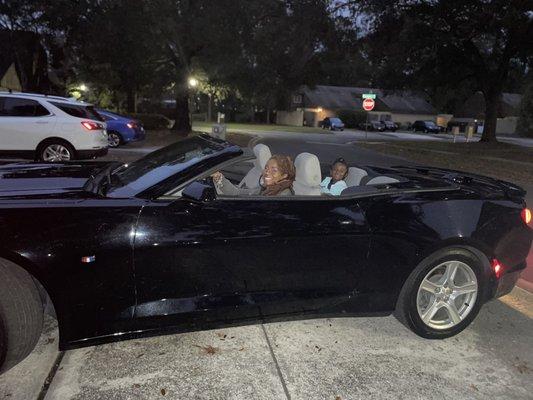 Convertible Cheverlot Camaro myself and my babygirl