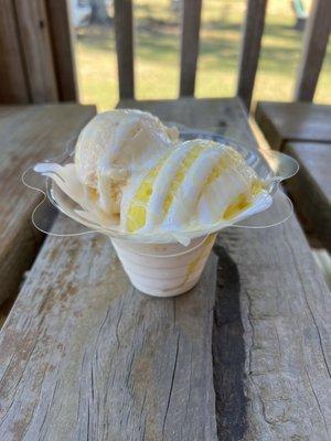 Pineapple ice cream (with no cheesecake!)